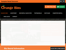 Tablet Screenshot of orangebins.ca